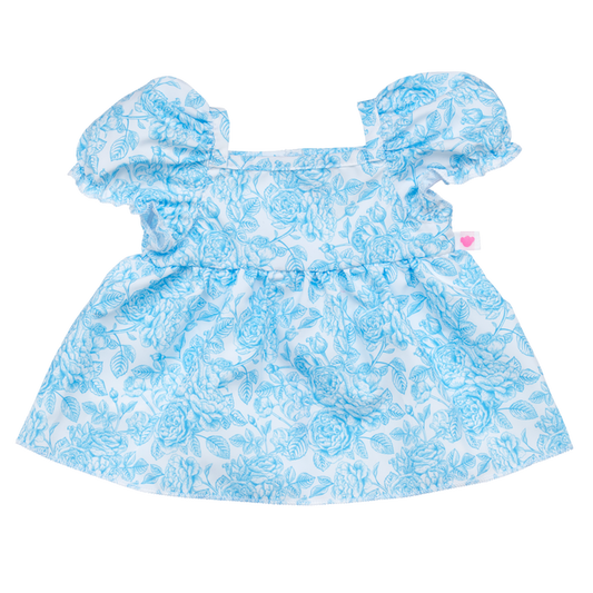 Teddy Bear Sized Blue Floral Dress