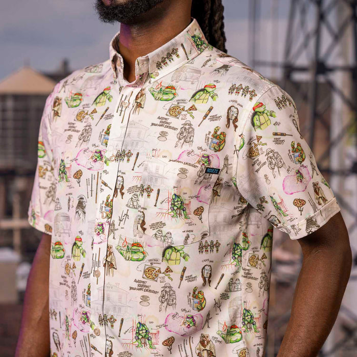 RSVLTS Nickelodeon Short Sleeve Shirt Teenage Mutant Ninja Turtles "Heroes in a Half Sketch" – KUNUFLEX Short Sleeve Shirt Teenage Mutant Ninja Turtles "Heroes in a Half Sketch" – KUNUFLEX Short Sleeve Shirt