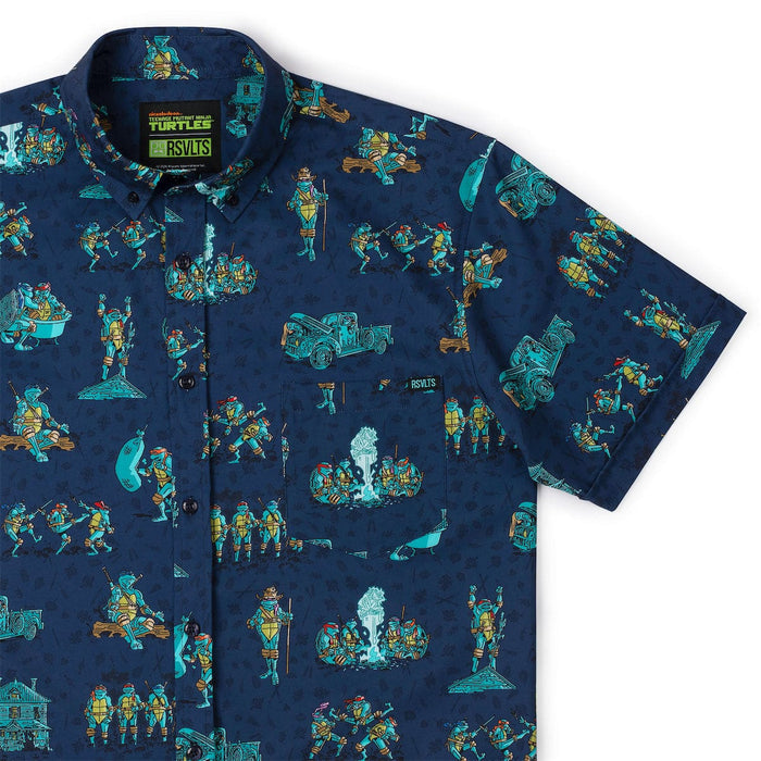 RSVLTS XS Nickelodeon Short Sleeve Shirt Teenage Mutant Ninja Turtles "It's Time to Go Back" – KUNUFLEX Short Sleeve Shirt Teenage Mutant Ninja Turtles "It's Time to Go Back" – KUNUFLEX Short Sleeve Shirt