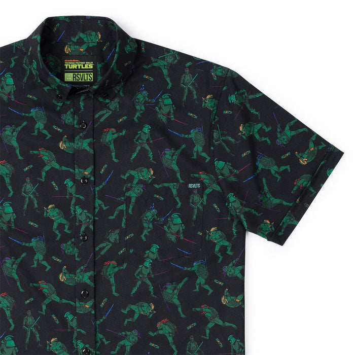 RSVLTS XS Nickelodeon Short Sleeve Shirt Teenage Mutant Ninja Turtles "Showdown with The Shredder" – KUNUFLEX Short Sleeve Shirt Teenage Mutant Ninja Turtles "Showdown with The Shredder" – KUNUFLEX Short Sleeve Shirt