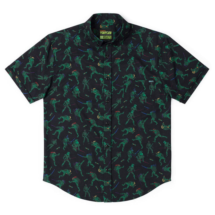 RSVLTS Nickelodeon Short Sleeve Shirt Teenage Mutant Ninja Turtles "Showdown with The Shredder" – KUNUFLEX Short Sleeve Shirt Teenage Mutant Ninja Turtles "Showdown with The Shredder" – KUNUFLEX Short Sleeve Shirt