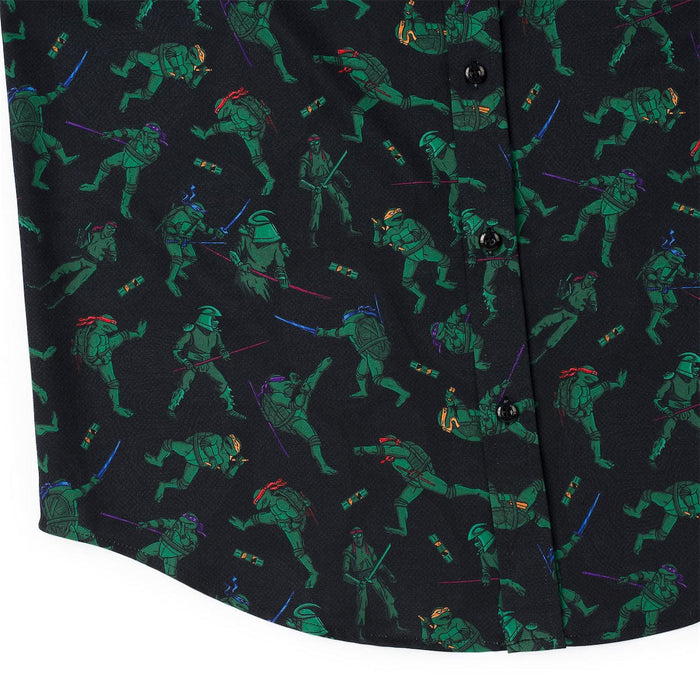 RSVLTS Nickelodeon Short Sleeve Shirt Teenage Mutant Ninja Turtles "Showdown with The Shredder" – KUNUFLEX Short Sleeve Shirt Teenage Mutant Ninja Turtles "Showdown with The Shredder" – KUNUFLEX Short Sleeve Shirt
