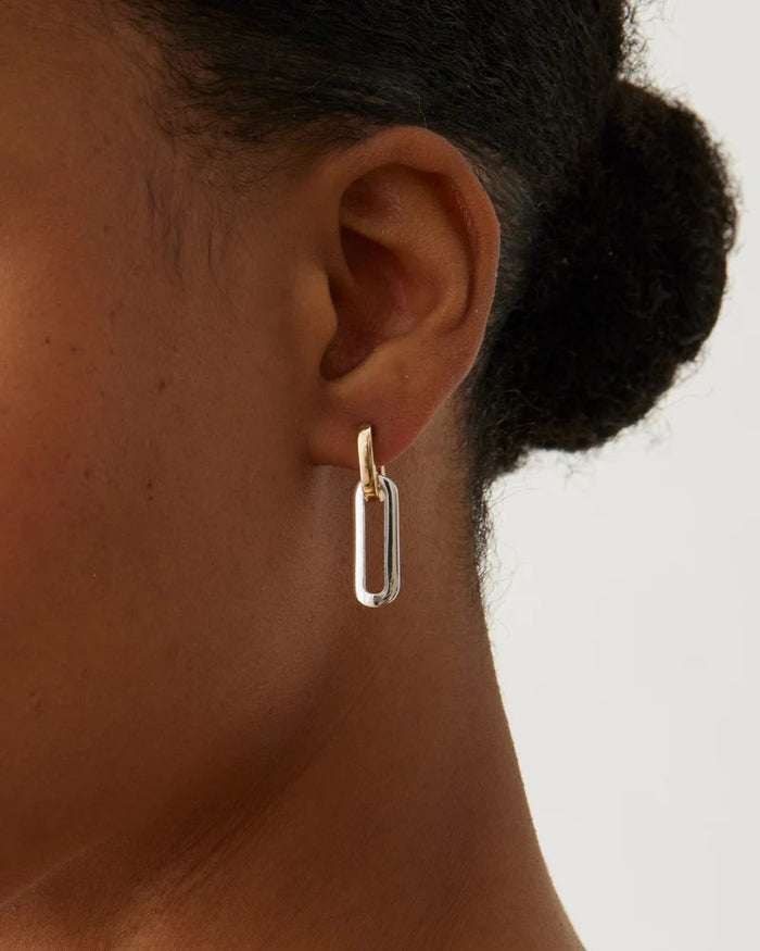 Teeni Detachable Link Earring in Two-Tone