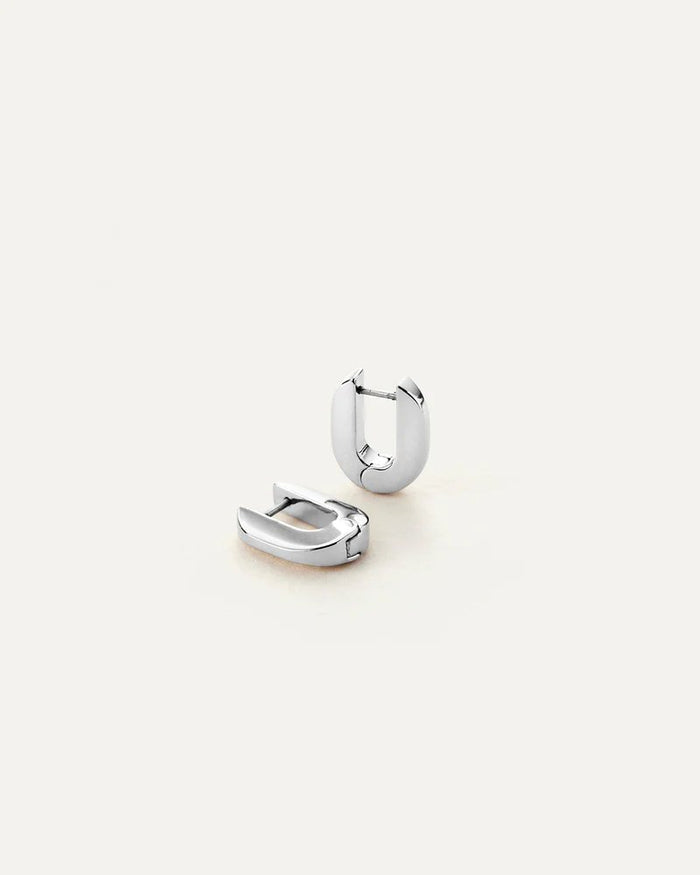 Teeni Toni Huggie Earrings in Silver