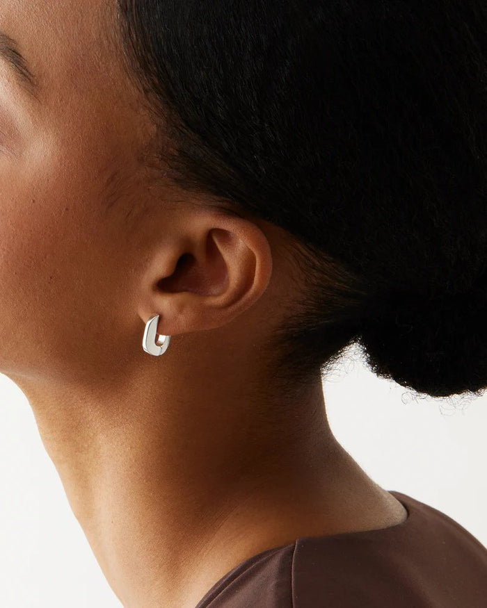 Teeni Toni Huggie Earrings in Silver
