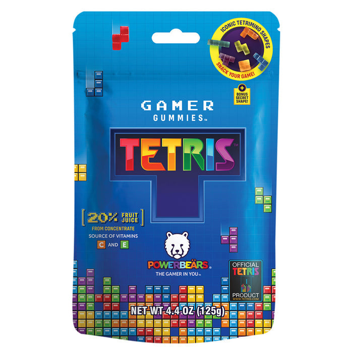 Tetris Gamer Gummy Candy Pouches - 6 Count