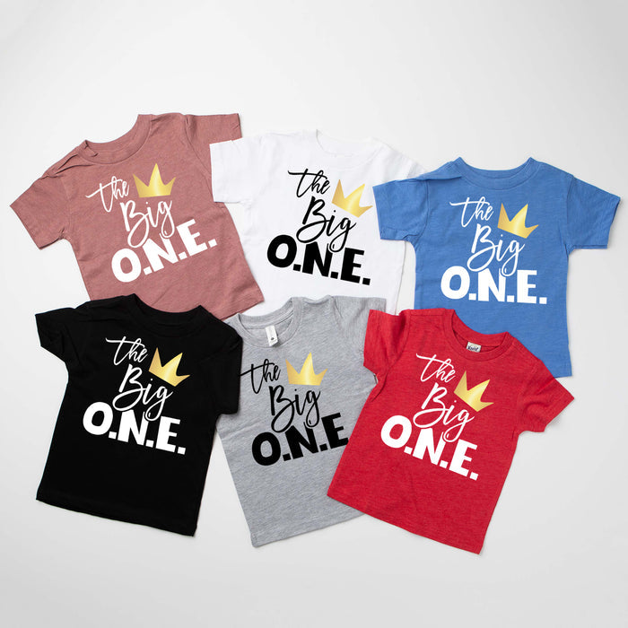 "The Big One Crown" Hip Hop Personalized First Birthday T-shirt/Bodysuit