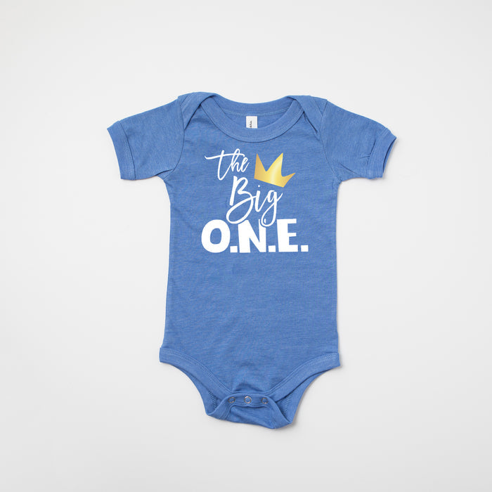 "The Big One Crown" Hip Hop Personalized First Birthday T-shirt/Bodysuit
