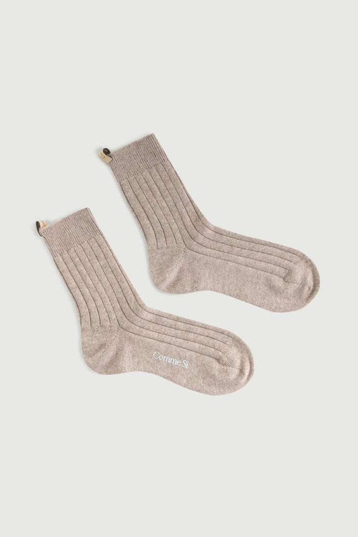 The Cashmere Sock in Oatmeal