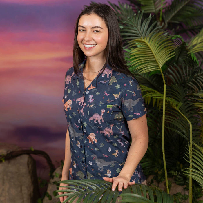 RSVLTS The Land Before Time Women's Short Sleeve Shirt The Land Before Time "Prehistoric Pals" – Women's KUNUFLEX Short Sleeve Shirt The Land Before Time "Prehistoric Pals" – Women's KUNUFLEX Short Sleeve Shirt