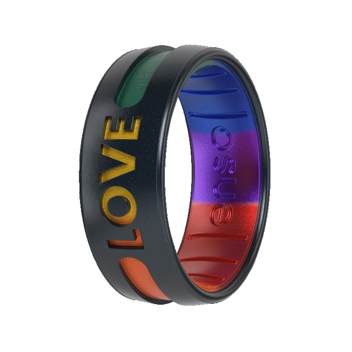 Etched Silicone Rings - The LOVE Ring