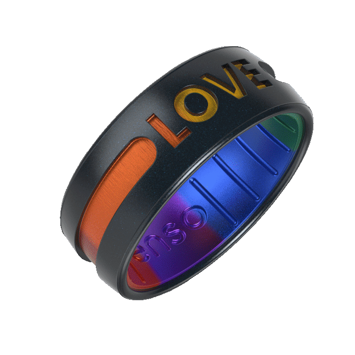 Etched Silicone Rings - The LOVE Ring