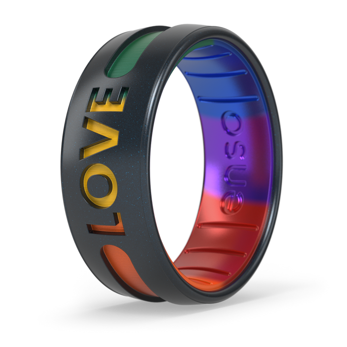 Etched Silicone Rings - The LOVE Ring