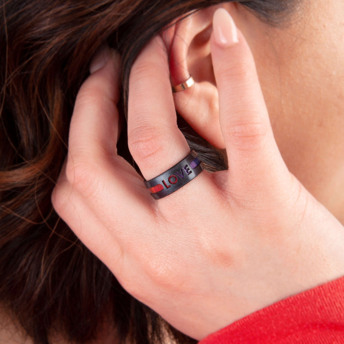 Etched Silicone Rings - The LOVE Ring