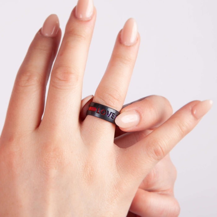Etched Silicone Rings - The LOVE Ring