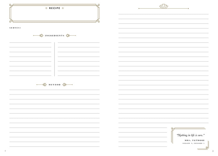 The Official Downton Abbey Mrs. Patmore's Recipe Journal