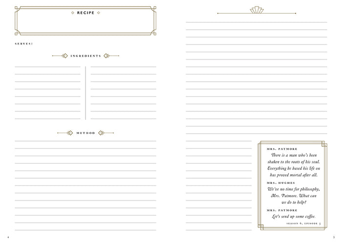 The Official Downton Abbey Mrs. Patmore's Recipe Journal