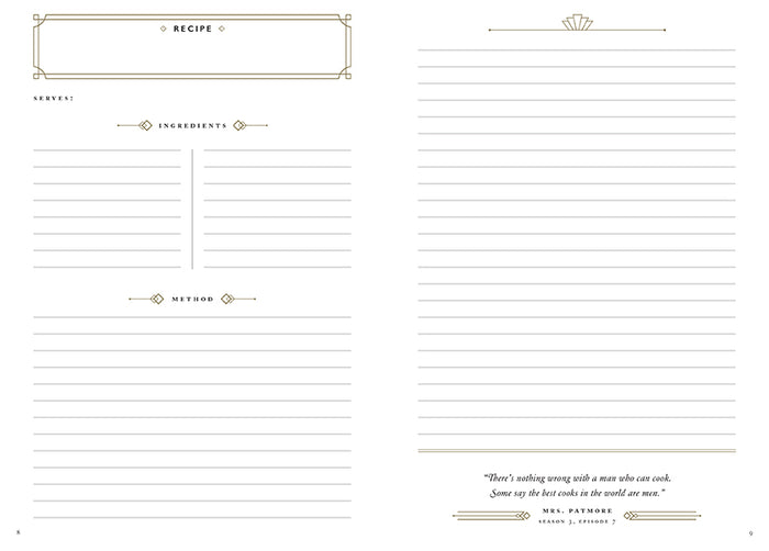 The Official Downton Abbey Mrs. Patmore's Recipe Journal