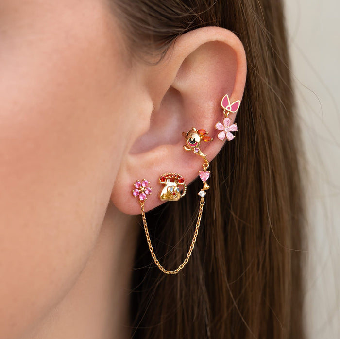 The Powerpuff Girls Blossom Stud + Ear Cuff