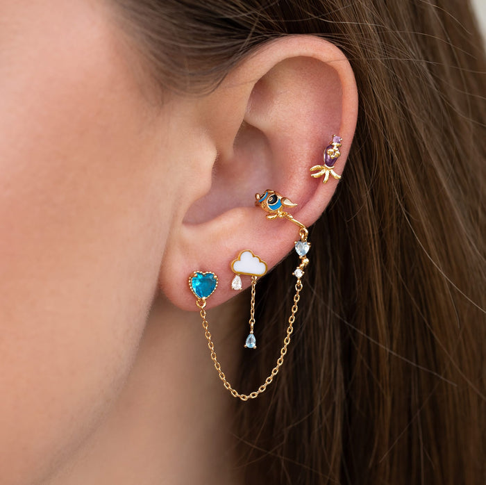 The Powerpuff Girls Bubbles Stud + Ear Cuff