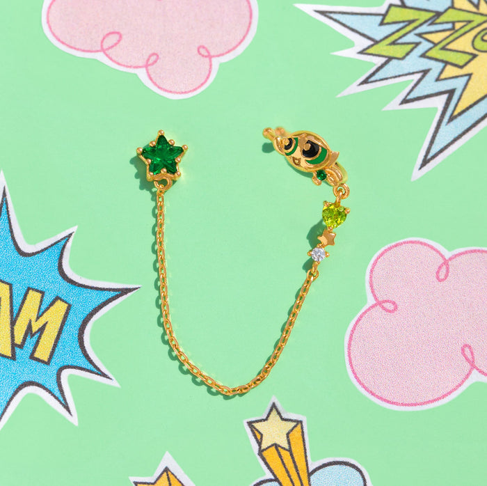 The Powerpuff Girls Buttercup Stud + Ear Cuff
