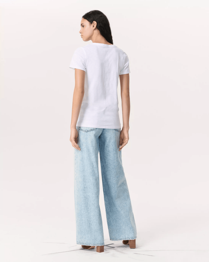 The Slub Vee in Bright White