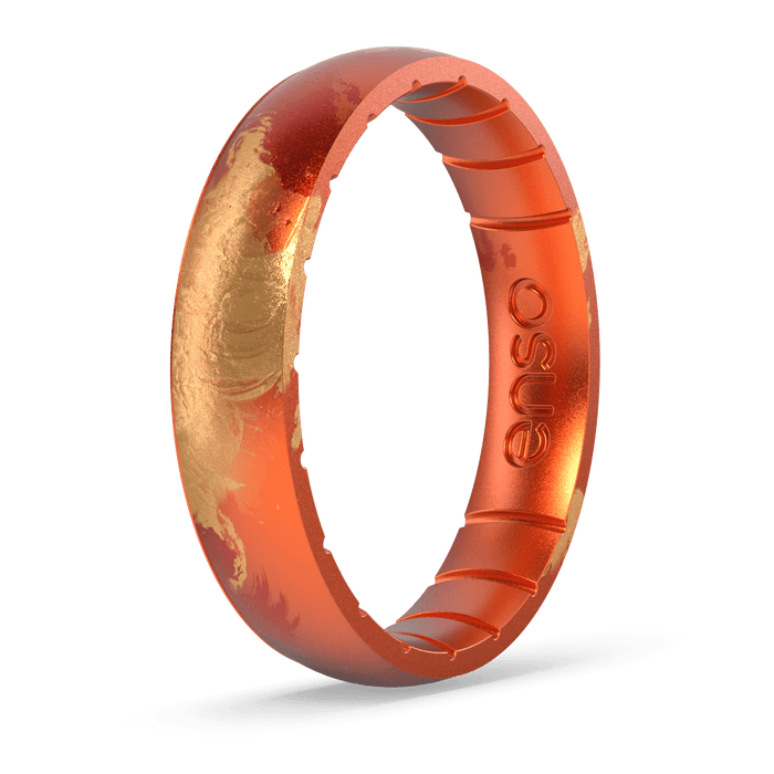 Handcrafted Thin Silicone Ring - Sunburst