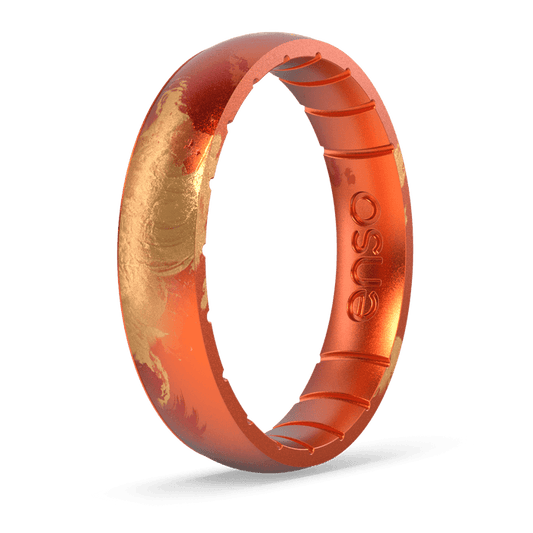 Handcrafted Thin Silicone Ring - Sunburst