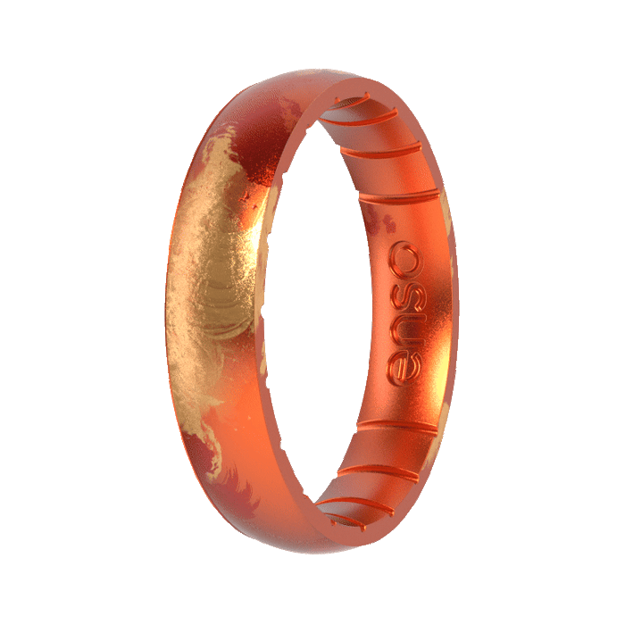 Handcrafted Thin Silicone Ring - Sunburst