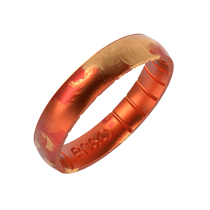 Handcrafted Thin Silicone Ring - Sunburst