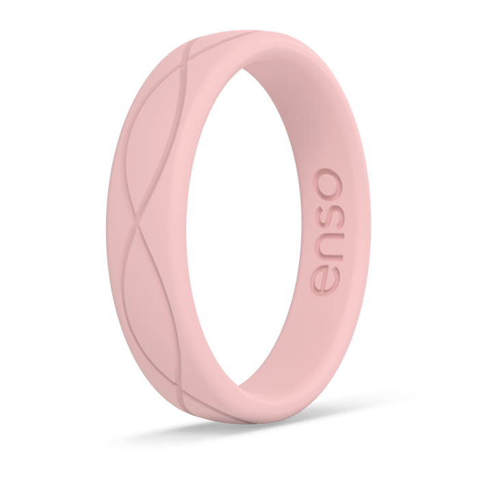 Infinity Thin Silicone Ring - Pink Sand