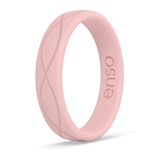 Infinity Thin Silicone Ring - Pink Sand