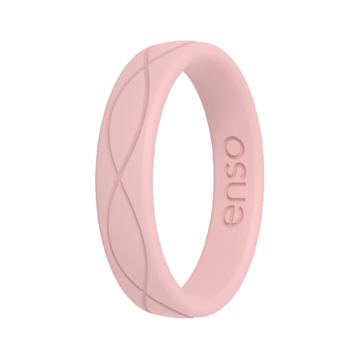 Infinity Thin Silicone Ring - Pink Sand