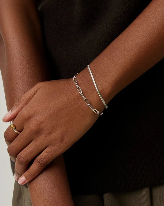 Thin Snake Chain Bracelet | Platinum Plated Bracelets Missoma