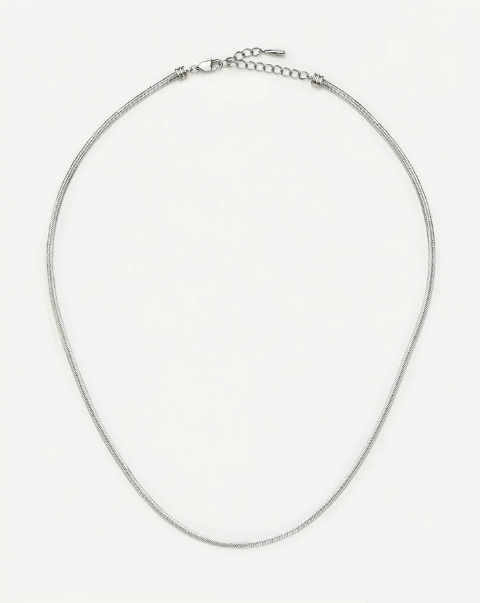 Thin Snake Chain Necklace | Platinum Plated Necklaces Missoma