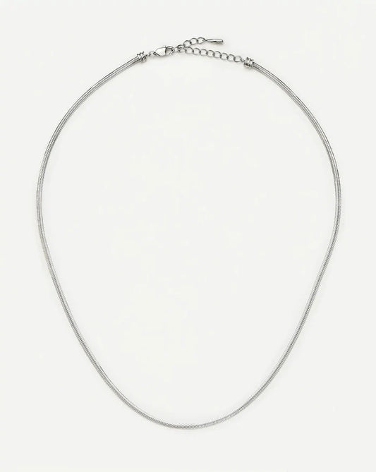 Thin Snake Chain Necklace | Platinum Plated Necklaces Missoma
