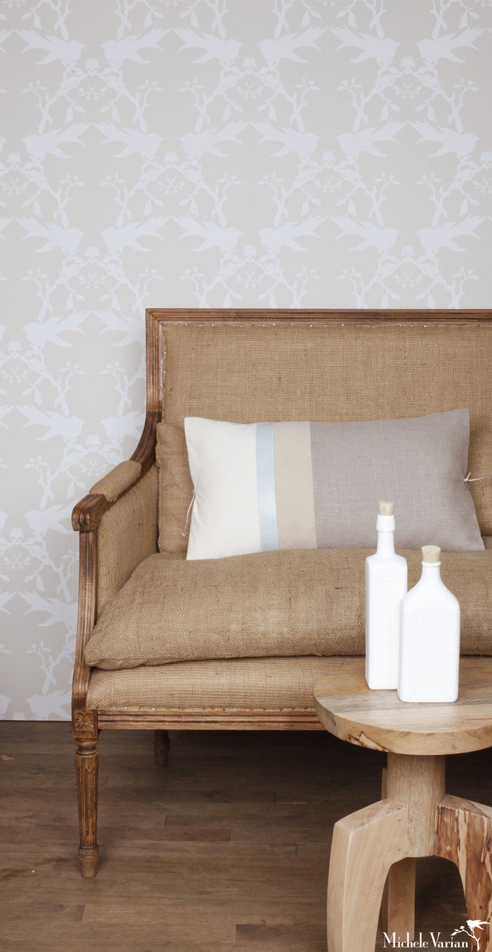 Thornbird Wallpaper Snow Off White