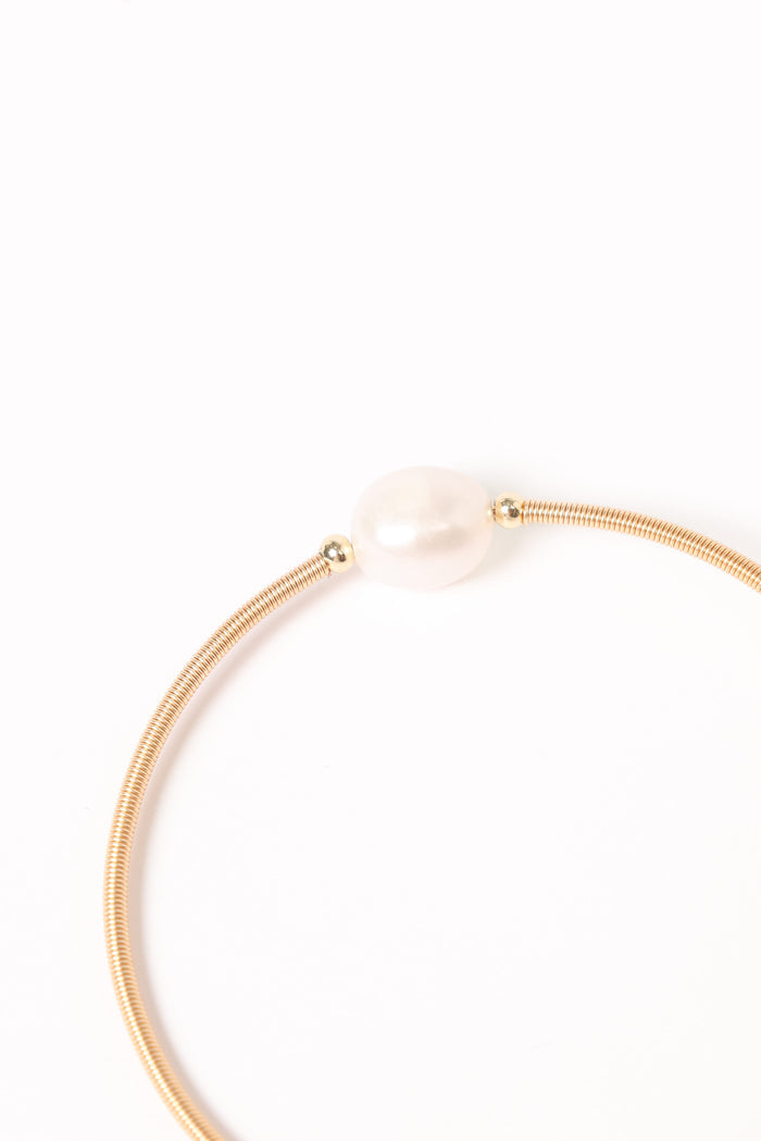 Petal and Pup USA ACCESSORIES Tilda Bracelet - Gold/Pearl One Size