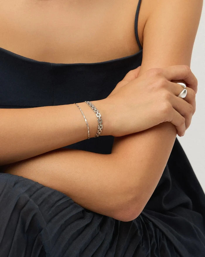 Timepiece Link Chain Bracelet | Silver Plated Bracelets Missoma
