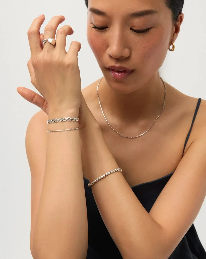 Timepiece Link Chain Bracelet | Silver Plated Bracelets Missoma