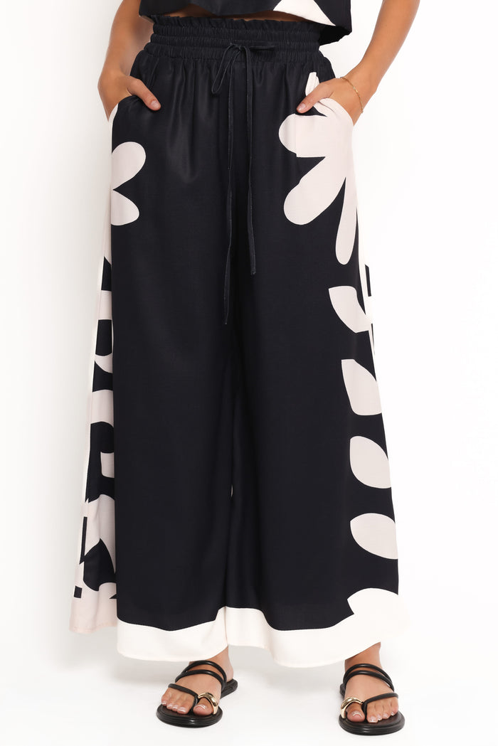 Petal and Pup USA SETS Timothy Pant Set - Black/Cream