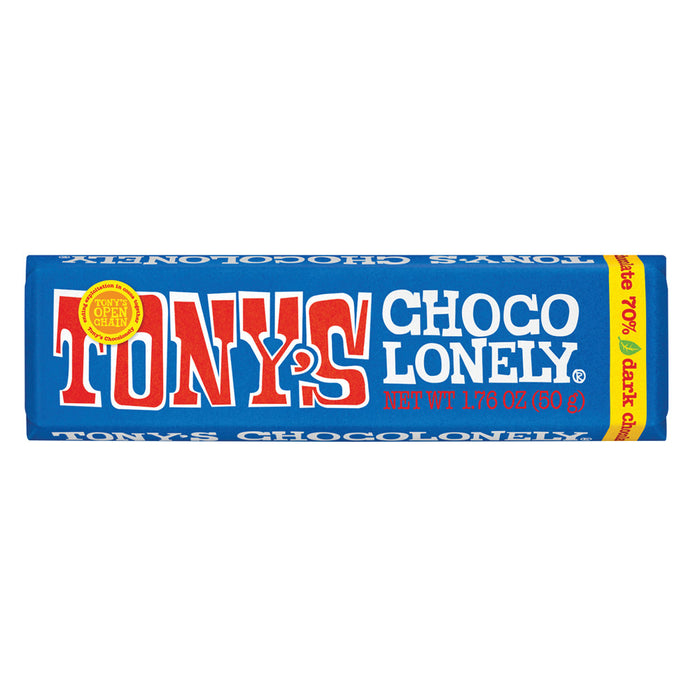 Tony's Chocolonely Small 70% Dark Chocolate Candy Bar - 20 Count