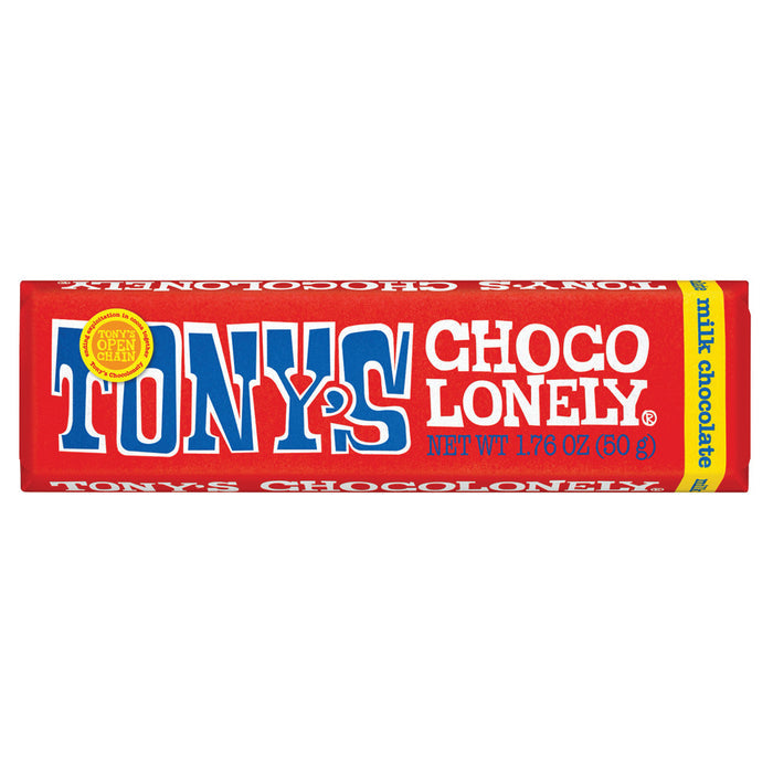 Tony's Chocolonely Small Milk Chocolate Candy Bar - 20 Count