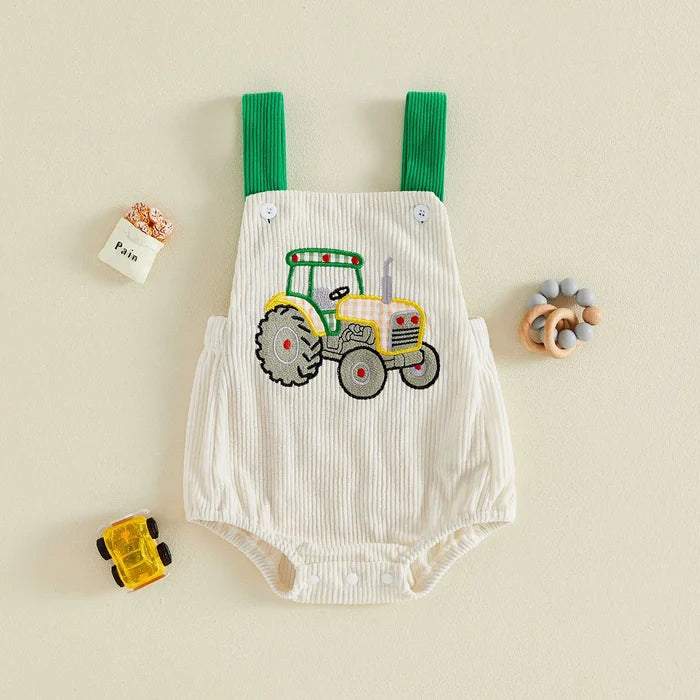 TRACTOR Corduroy Romper