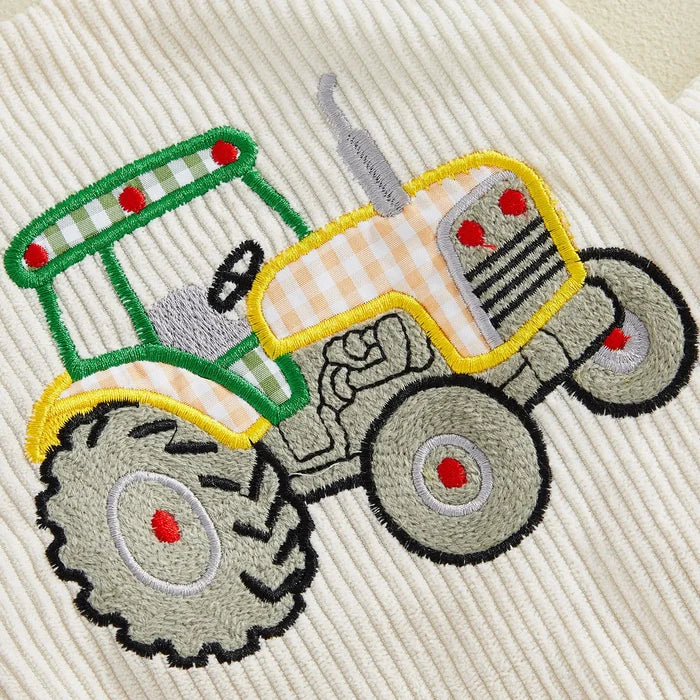 TRACTOR Corduroy Romper