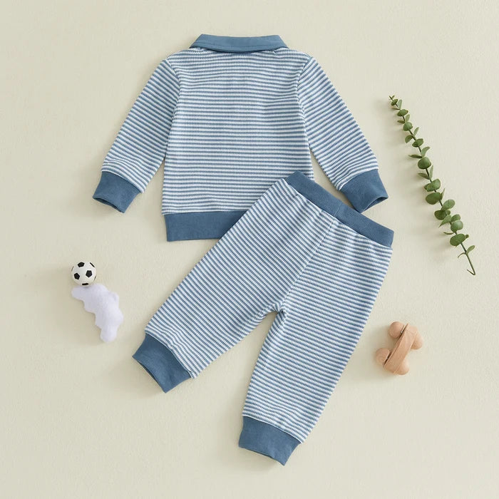 TRACTOR Striped Collared Outfit