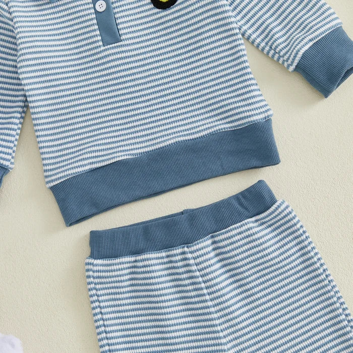 TRACTOR Striped Collared Outfit