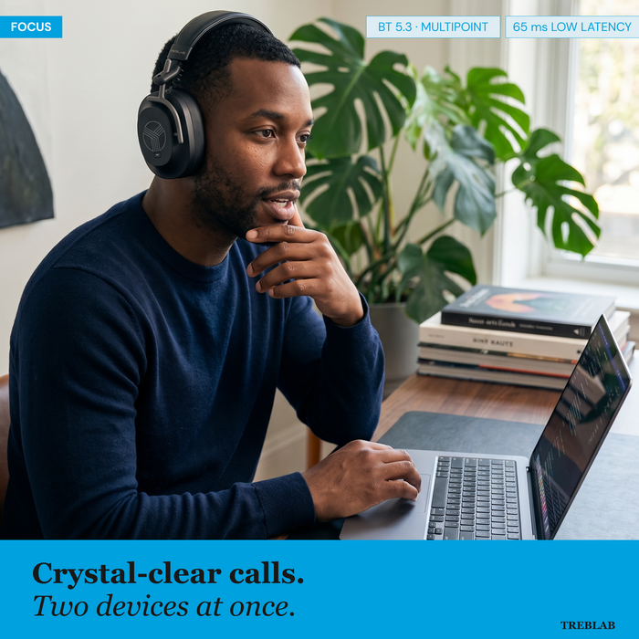 TREBLAB U5 Hybrid Active Noise Cancelling Headphones