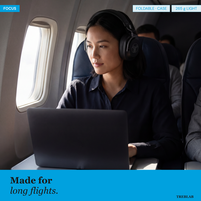 TREBLAB U5 Hybrid Active Noise Cancelling Headphones