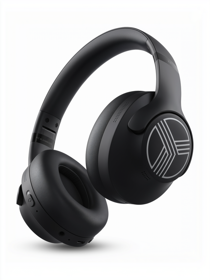 TREBLAB Z2 Wireless Over Ear Headphones Bluetooth, Hybrid ANC, 58H | IPX4 Sweatproof, Foldable with Case, Multipoint BT 5.3, Gaming Mode 65ms, 40mm Driver, 2-3H Charge Time